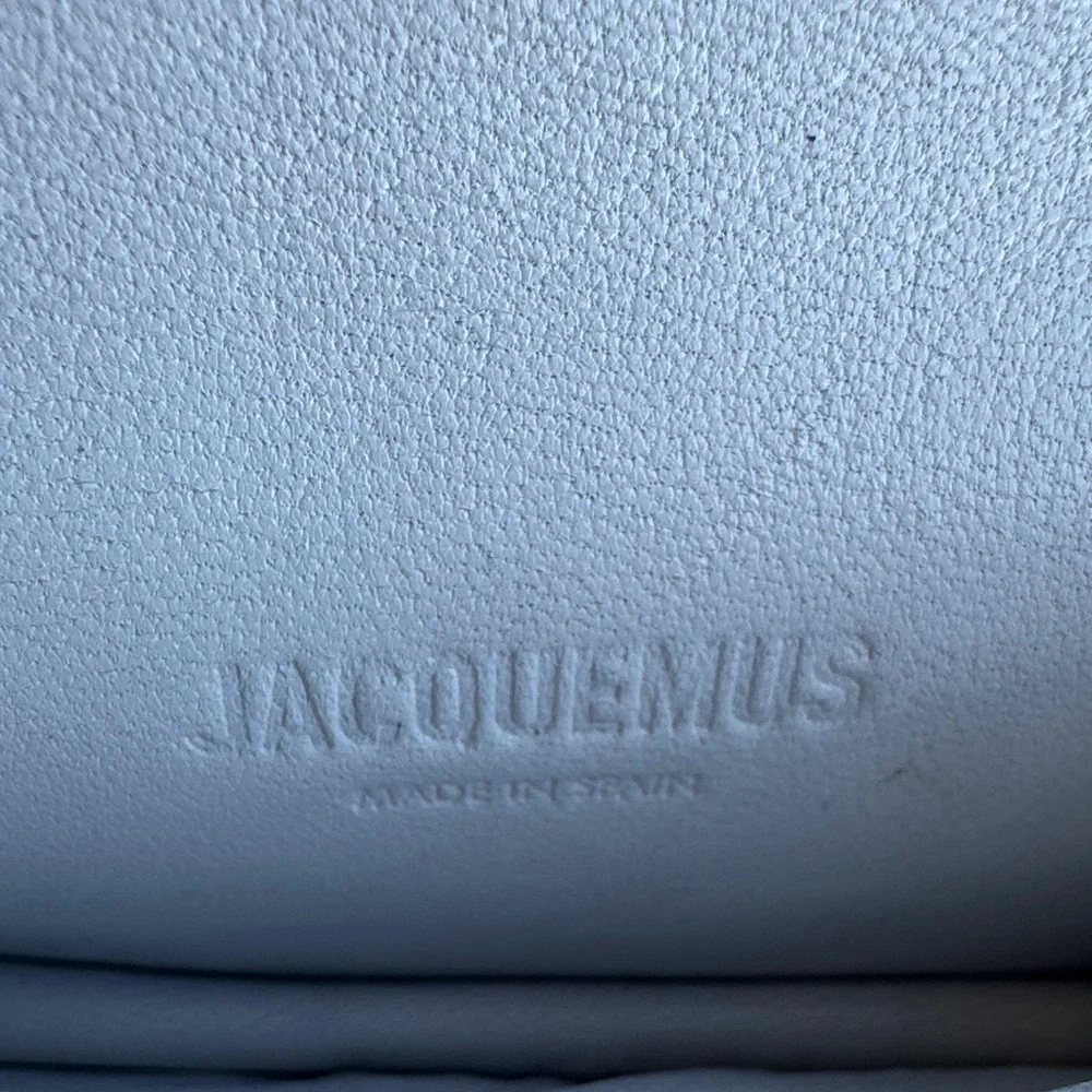 Jacquemus white leather cardholder crossbody with gold logo - Picture 5 of 6